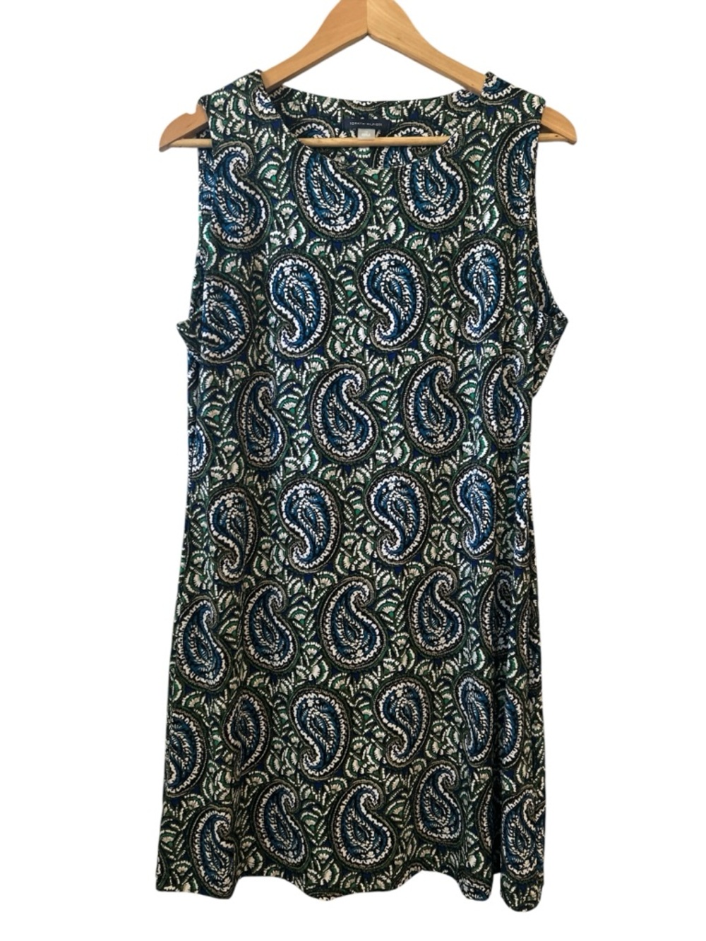 Tommy Hilfiger Paisley Shift Dress Boho Revival Women’s Size 12